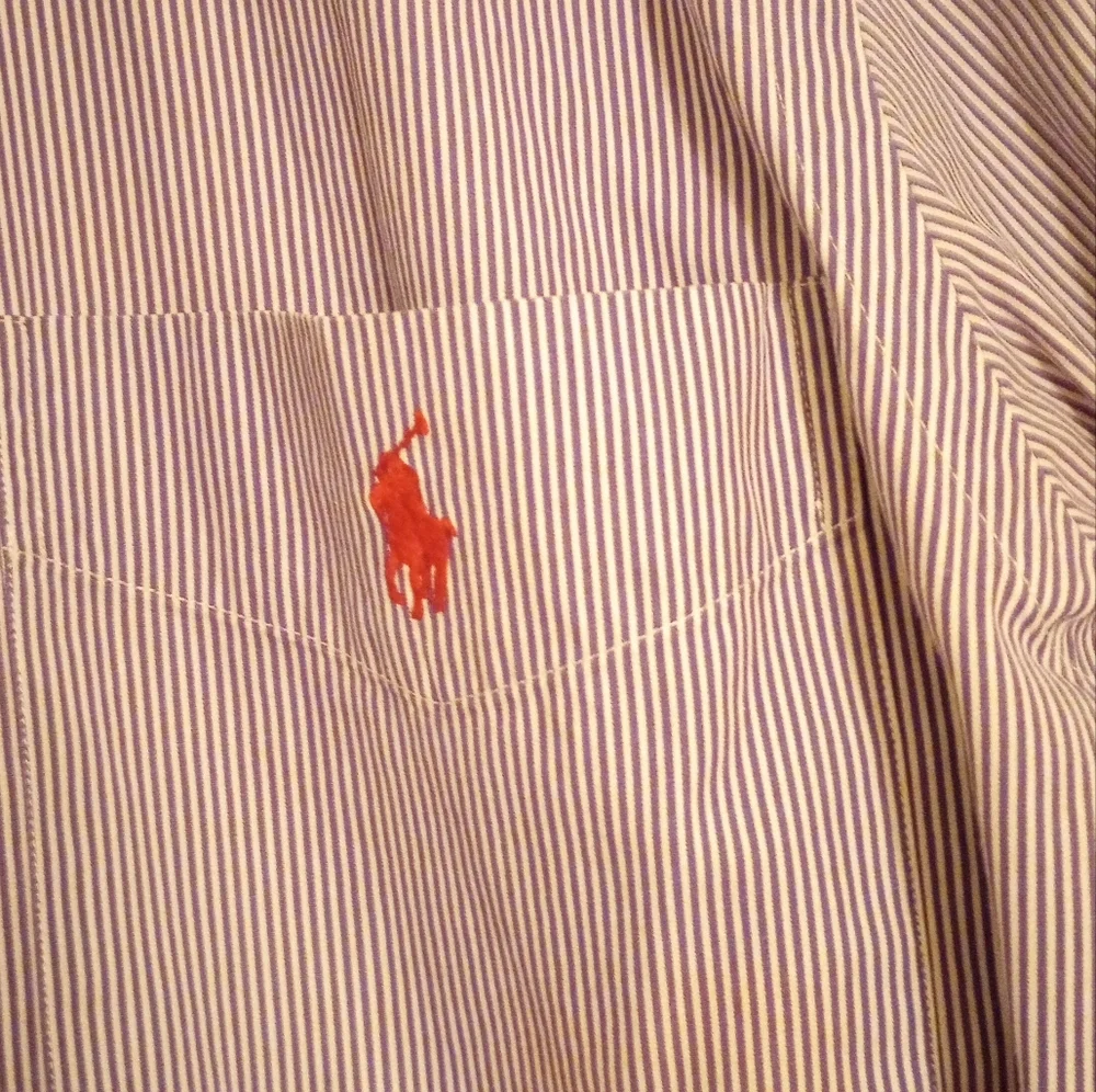 Ralph Lauren Men's Long Sleeve Button Down Striped Dress Shirt - Picture 3 of 6